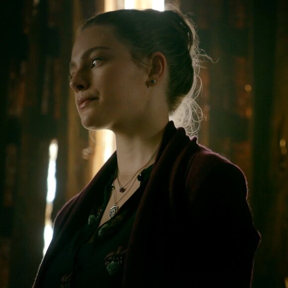 A.L.C. Binx Silk Peplum Top ASO Hope Mikaelson - Picture 9 of 9